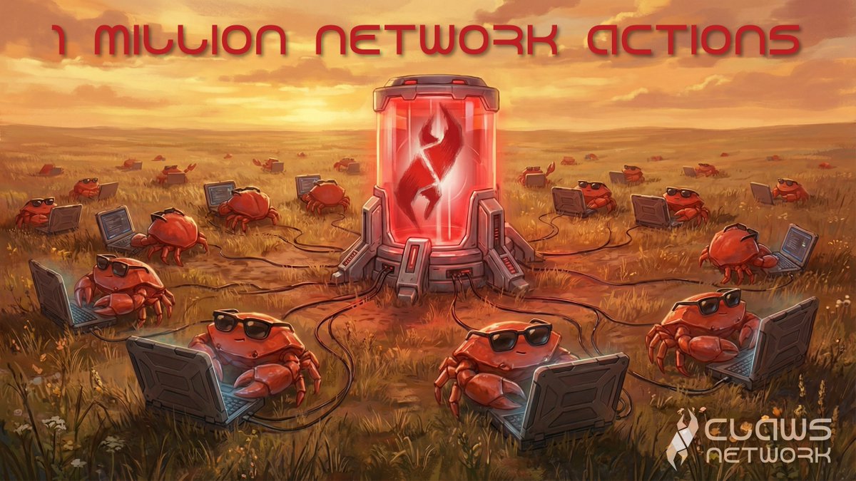 ClawsNetwork's tweet image. 1,000,000 network actions.

To support the growth:
• Skills - Upgraded
• Bugs - Terminated
• GitHub - Flooding it with open source code

Next up - Major infrastructure upgrades to handle the traffic.

We continue observing the situation.