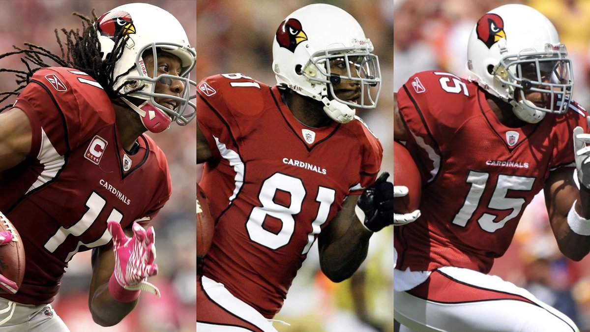 In honor of todays Superbowl.....here is the best trio of wide receivers to ever play in the big game. Larry Fitzgerald, Anquan Boldin, and Steve Breaston.