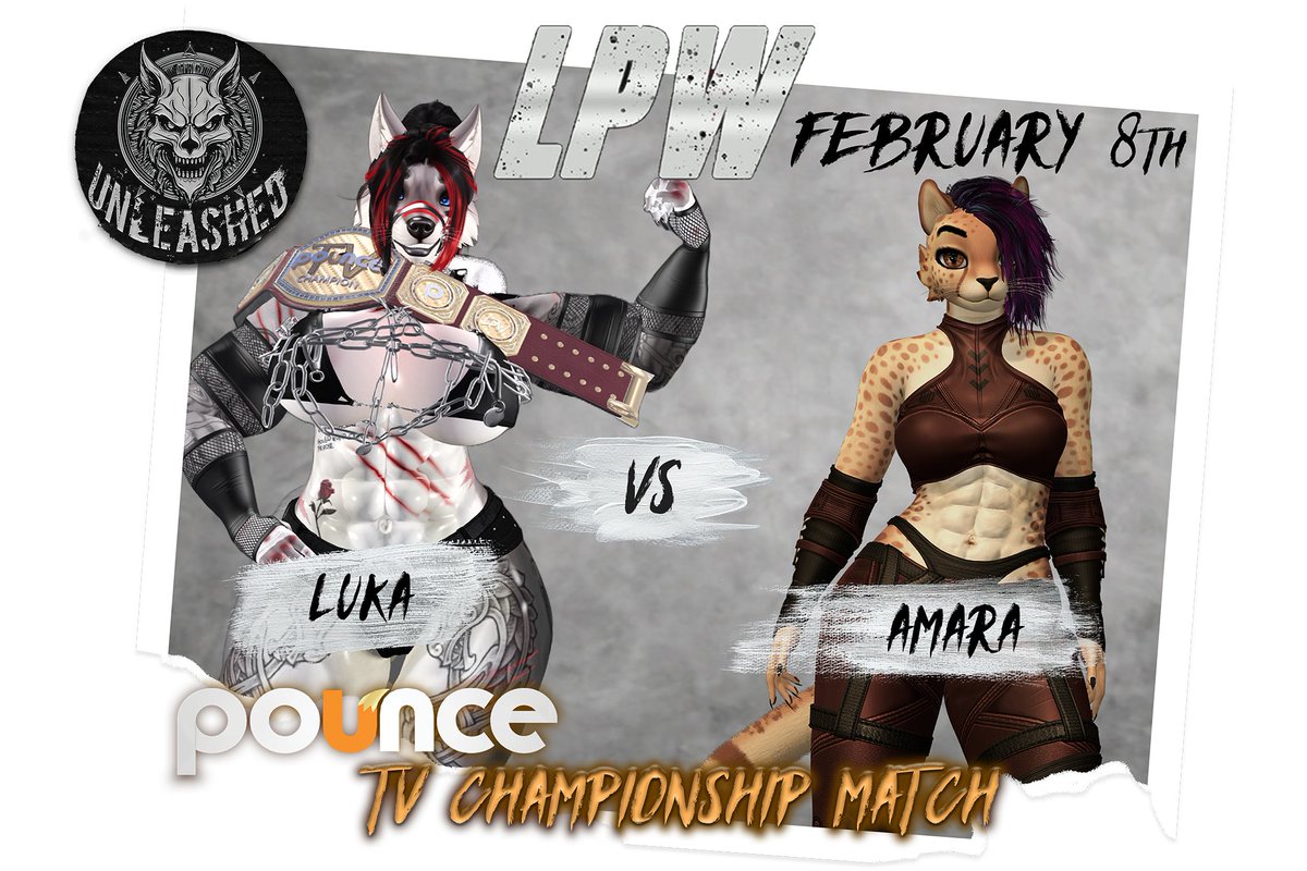Amara-Nia Nakato challenges Luka Cross, our current POUNCE Television Championship on LPW Unleashed!

Show begins at 1pm SLT
LPW Arena: maps.secondlife.com/secondlife/Pou…

Follow LPW: linktr.ee/limitlessprowr…