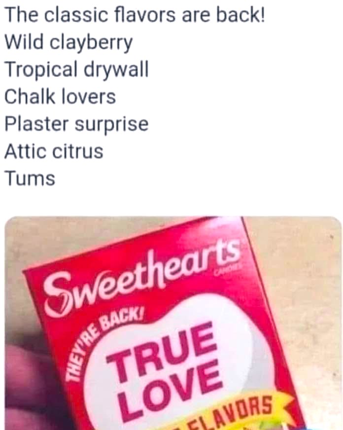💕 Reminder, Valentine’s Day is less than a week away. Nothing says Be Mine more than a classic flavors of Sweethearts. Did you love them?