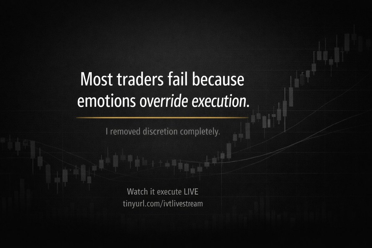 AutoMechTrader's tweet image. “Most traders don’t need better entries. They need fewer decisions.”
tinyurl.com/ivtlivestream