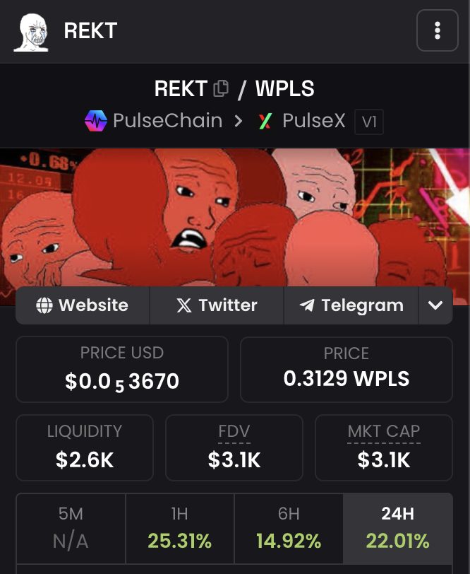 Is anyone still here #PulseChain ?

WAGMI or $REKT ?