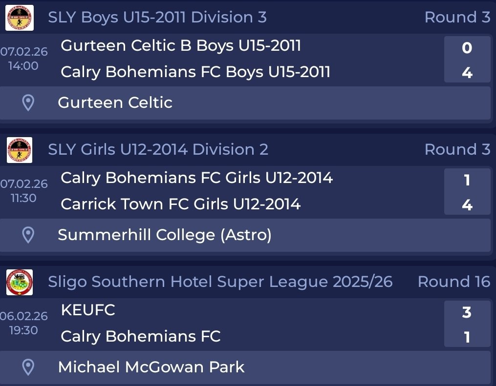 Calry Bohemians F.C. tweet media