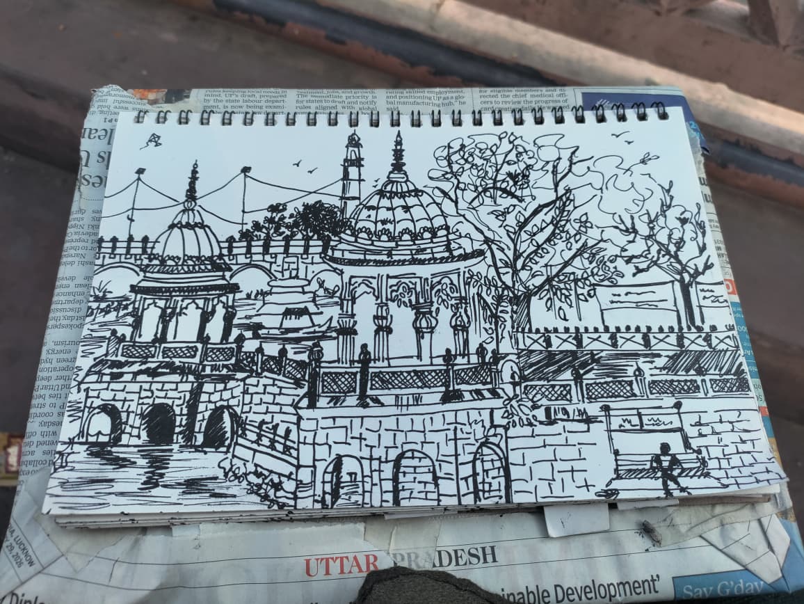jyotiartists's tweet image. #sketch #sketching #pensketch #live #landscape #happyzone #jyoti