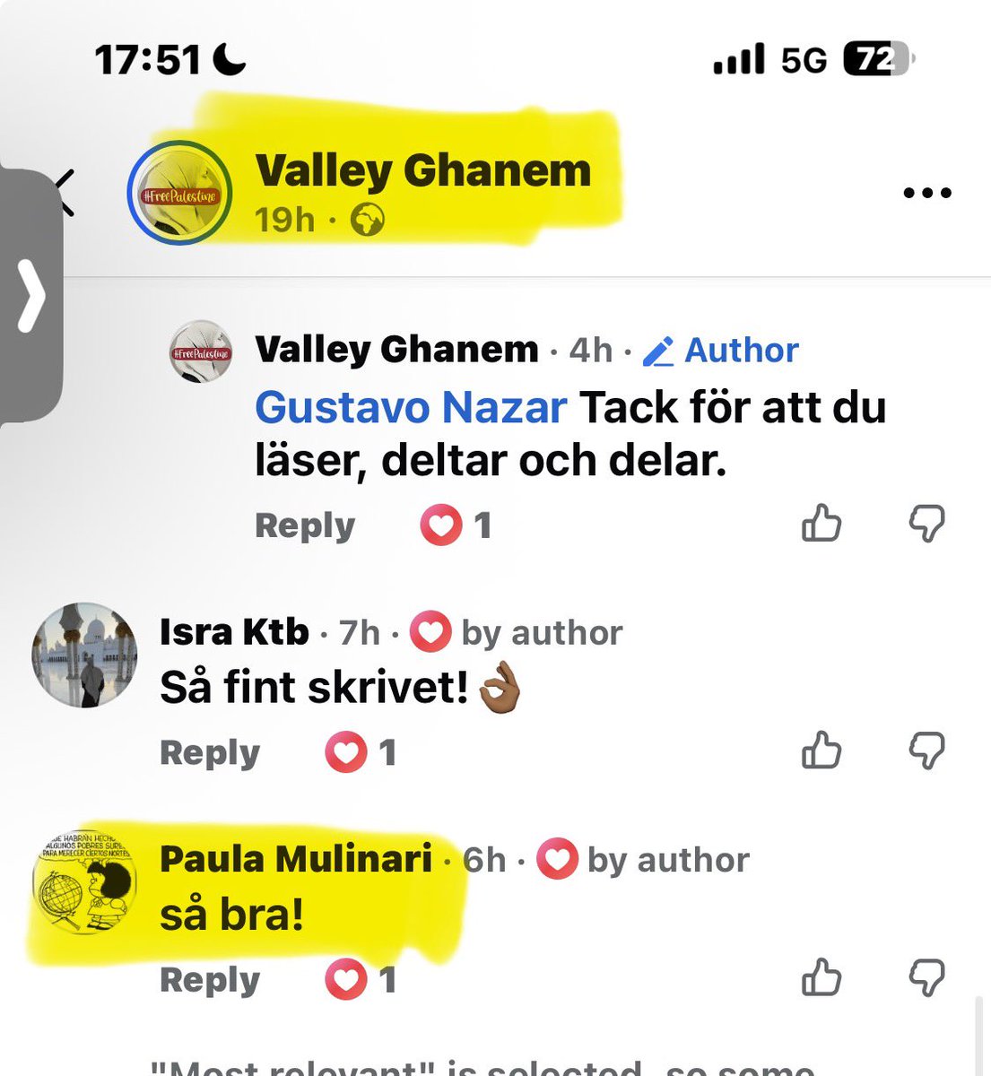 drdanielschatz's tweet image. 📣 I veckan publicerade Valley Ghanem, hustru till Malmöimamen Salahuddin Barakat, en artikel som hyllar Hamas och kräver att organisationen ska erkännas.

Hennes FB-inlägg om artikeln gillas inte bara av Paula Mulinari – ledande företrädare för Vänsterpartiet i Malmö – utan…