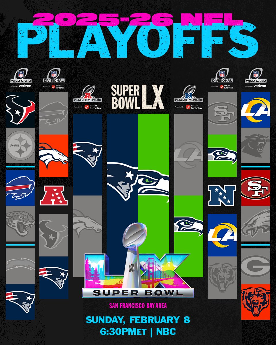 The road Super Bowl LX.

#SBLX – 6:30pm ET on NBC
Stream on <a href="/NFLPlus/">NFL+</a> + Peacock