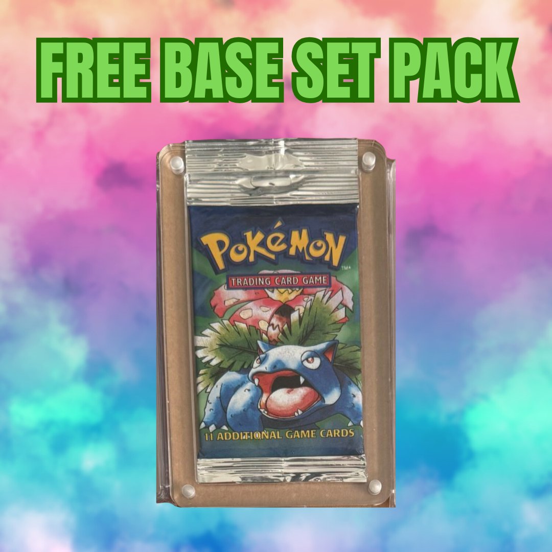 Catscollecttcg's tweet image. I teased it long enough!

Yes we are giving away a FREE Venusaur Base set pack!

2 ways to enter!

Starting from 2/6-2/13 every $1 spent will get you an entry to win this pack!

NOW you know we gotta give love to everyone SOOO

You can get a FREE entry by:
Follow @Catscollecttcg