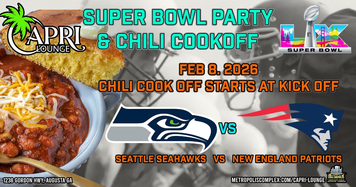 MetropolisAug's tweet image. 📣 Tonight! Chili Cook-Off at The Capri Lounge 🏈🌶️

Come celebrate Super Bowl Sunday with great food, great company, and great chili! Kickoff is at 6:30 PM and doors open at 4 PM get here early to grab a seat and enjoy the fun.

See you there… or be square! 😄