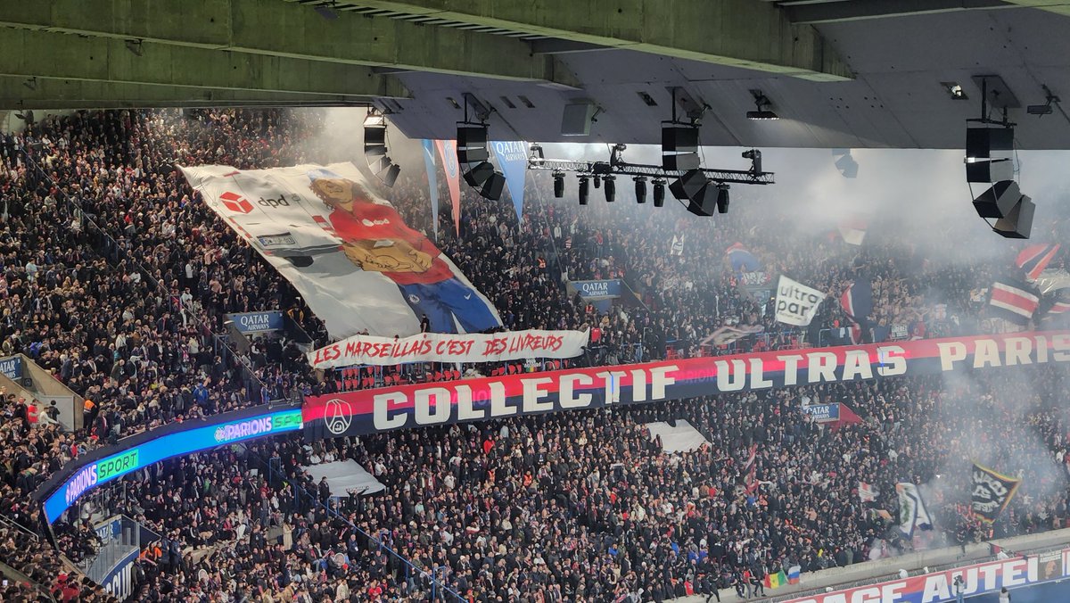 "Les Marseillais, c'est des livreurs (DPD)"

Le Collectif Ultras Paris a au moins le sens de l'imagination pour contourner le règlement des tribunes imposé par la LFP.

- <a href="/footmercato/">Foot Mercato</a>