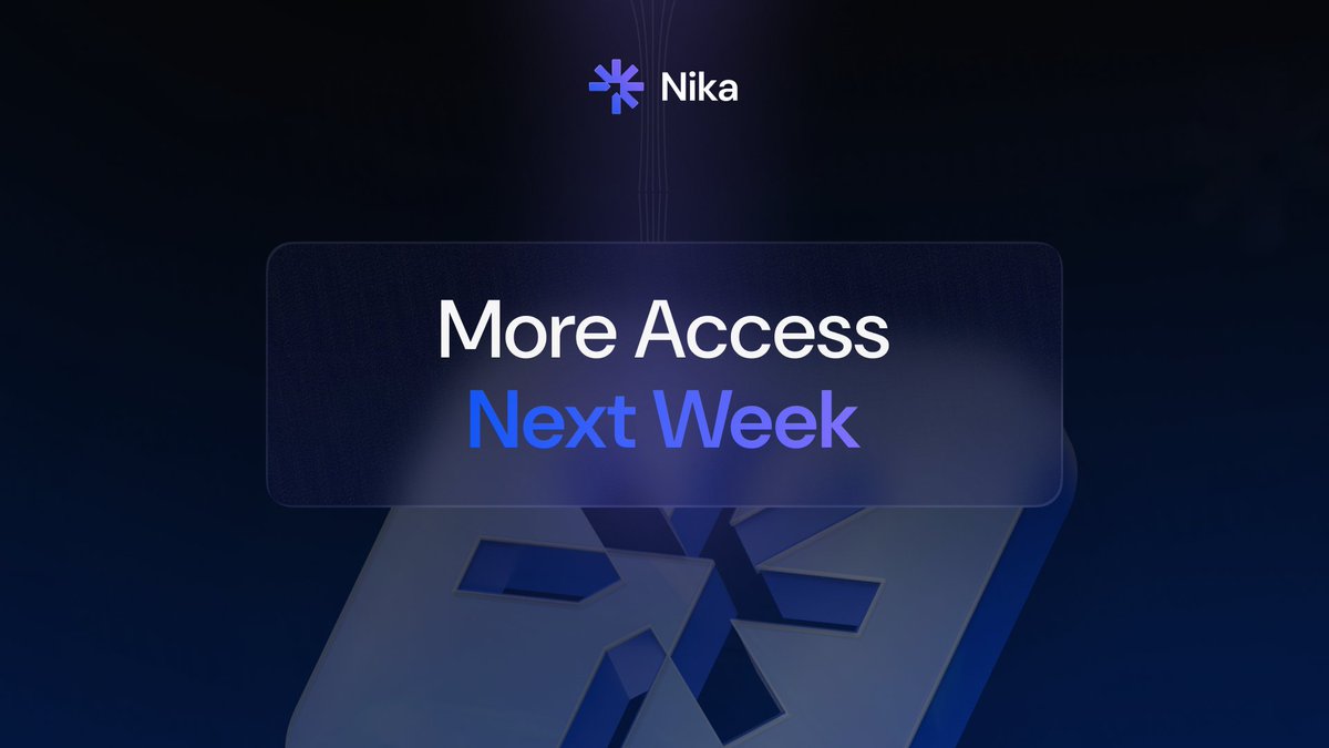 Something’s coming next week.

Nika may drop access codes to the community at any moment — no schedule, no warning.

Turn notifications on 👀