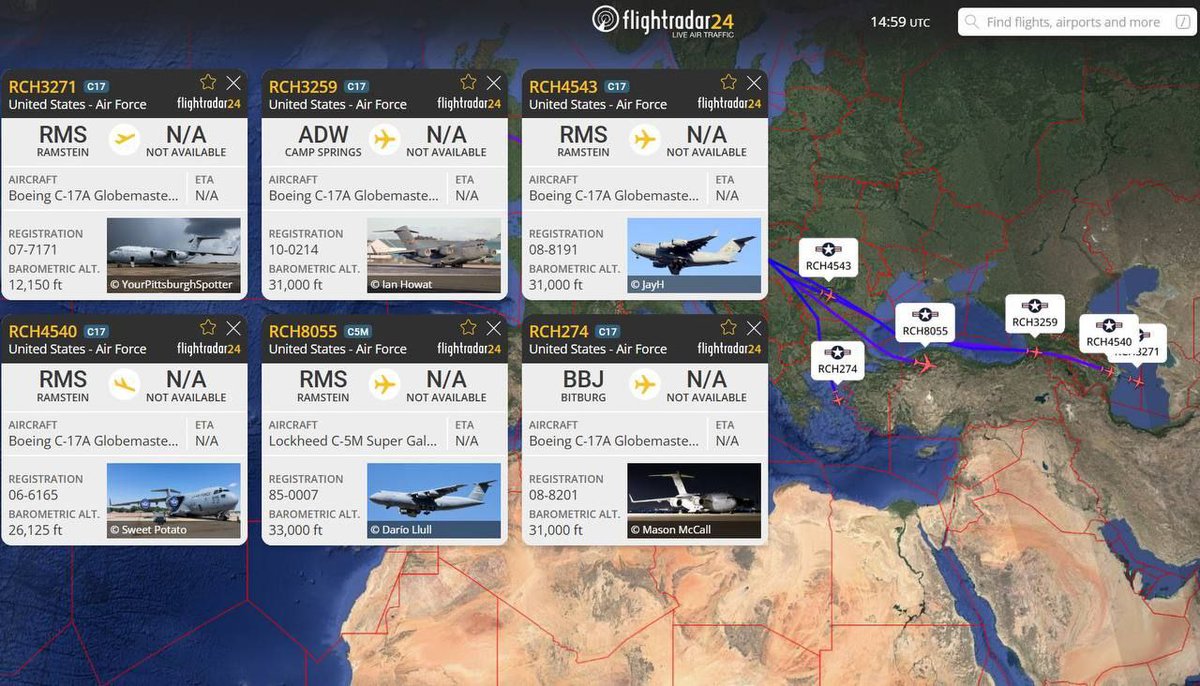 🚨 U.S. MILITARY AIRCRAFT LAND IN TURKMENISTAN

A U.S. Air Force C-17A Globemaster III and MC-130 Super Hercules heavy transport aircraft have reportedly landed at an undisclosed location in Turkmenistan.

The aircraft are commonly used for airborne operations, parachute