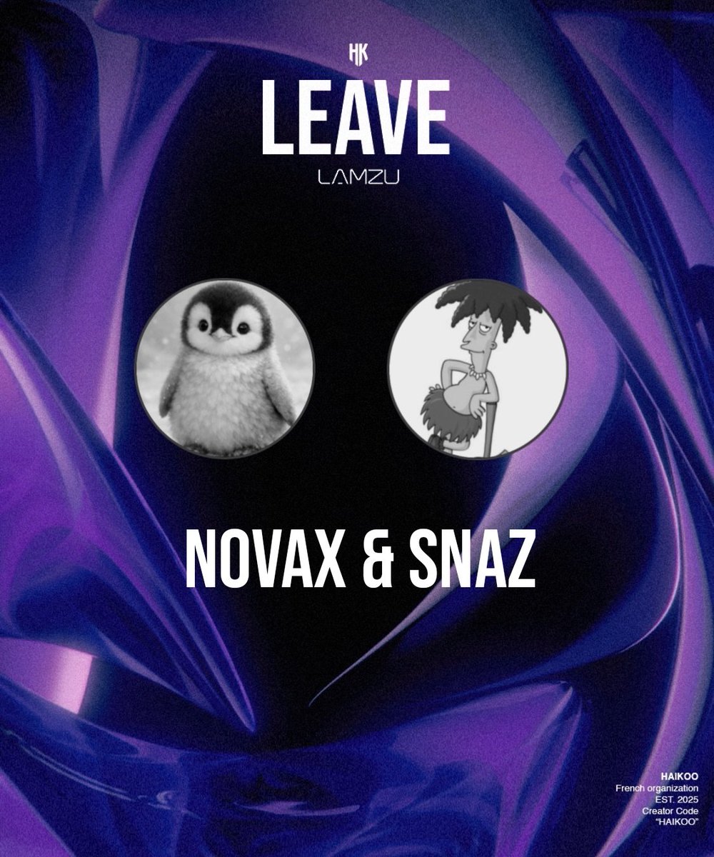 Nos chemins se séparent aujourd’hui avec <a href="/snazSZN/">HK snazSZN</a> 🇫🇷 et <a href="/novax7q/">Novax</a> 🇮🇱. 
Nous les remercions pour leur passage dans l’équipe et leur engagement.
Nous leur souhaitons plein de réussite pour la suite.

#HAIKOORISING