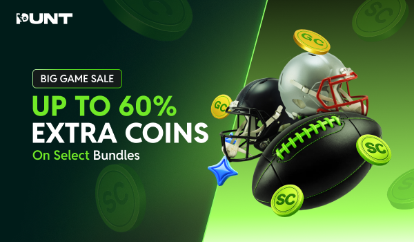 We're celebrating the BIG GAME with a Flash Sale featuring up to 60% EXTRA COINS 🏈

Head to your wallet to find the bundles. All bonus SC has a 3x Rollover.

Sale ends 2/8 @ 11:59pm PT. No purchase necessary, T&amp;C apply. Must be 18+.