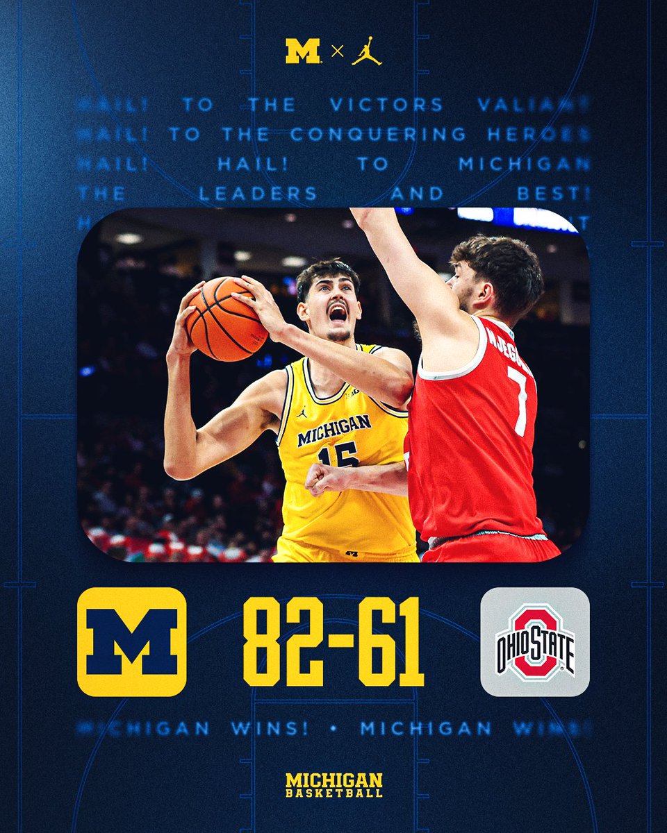 The Victors 〽️

Get tickets to our next home game on Feb. 14 against UCLA » myumi.ch/XyzNp