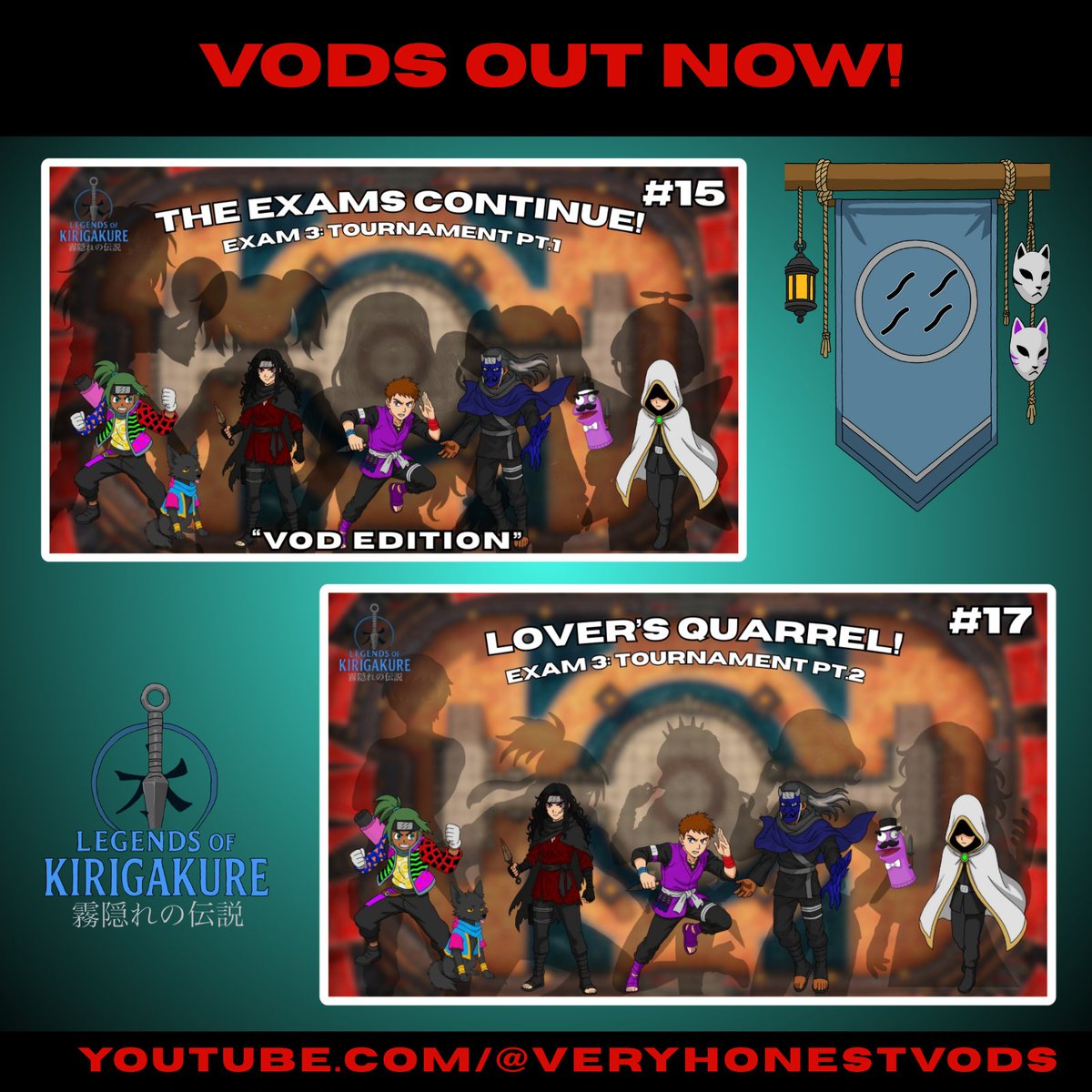 VeryhonestX's tweet photo. Hey everyone! We have posted all of our VODs for The Legends Of Kirigakure Season 1 on https://t.co/KqPjanEsYg ! https://t.co/oI7SE57WMi