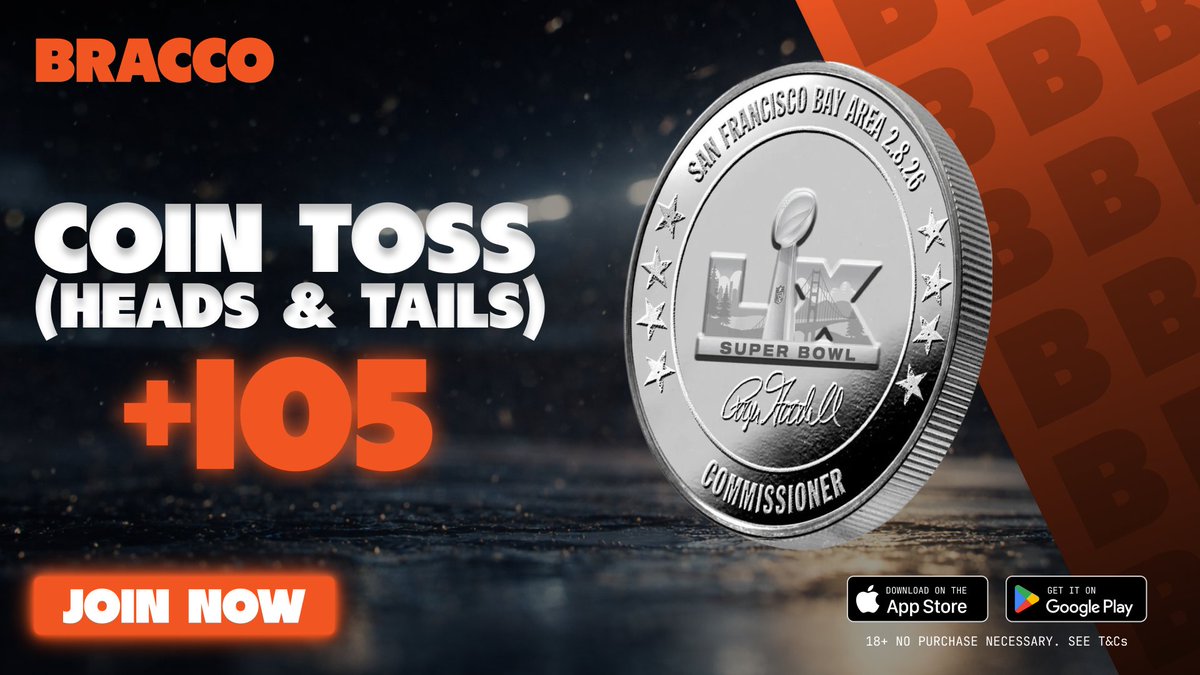 COIN TOSS SUPER BOOST🚨

Both sides of the coin toss are SUPER BOOSTED to +105💰

Download the App to lock in the best odds in the WORLD🌎