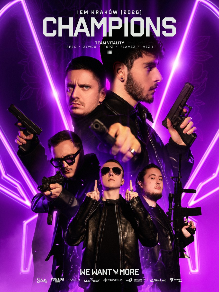 TeamVitalityCS's tweet image. The Vitality dynasty continues.

YOUR FIRST IEM KRAKÓW CHAMPIONS 🏆