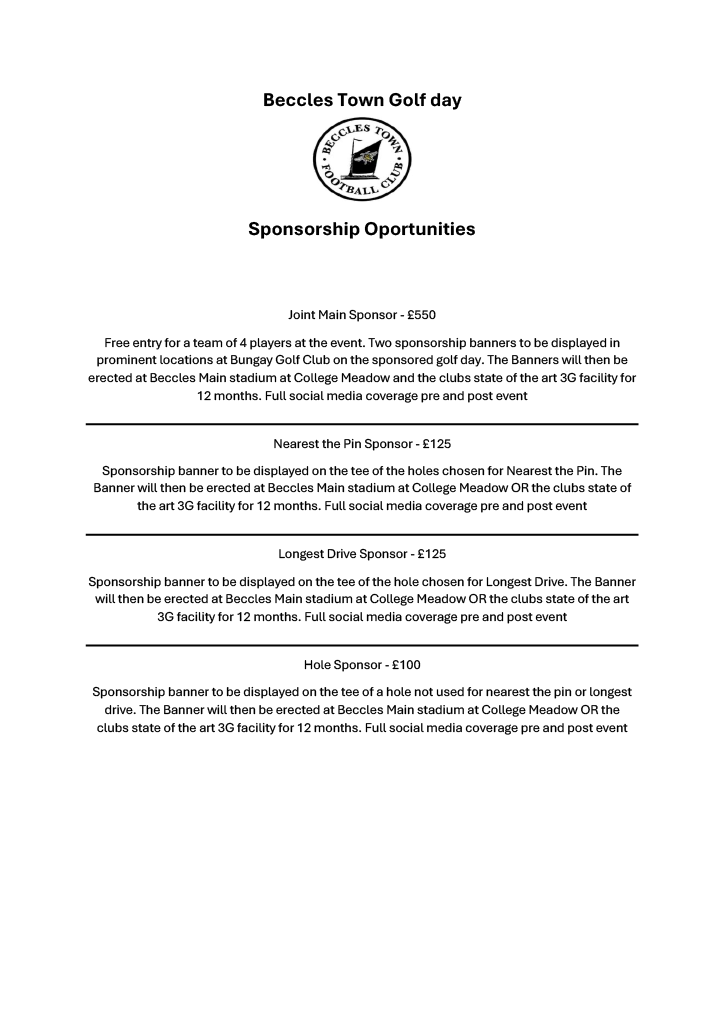 Beccles Town FC - Mens tweet media