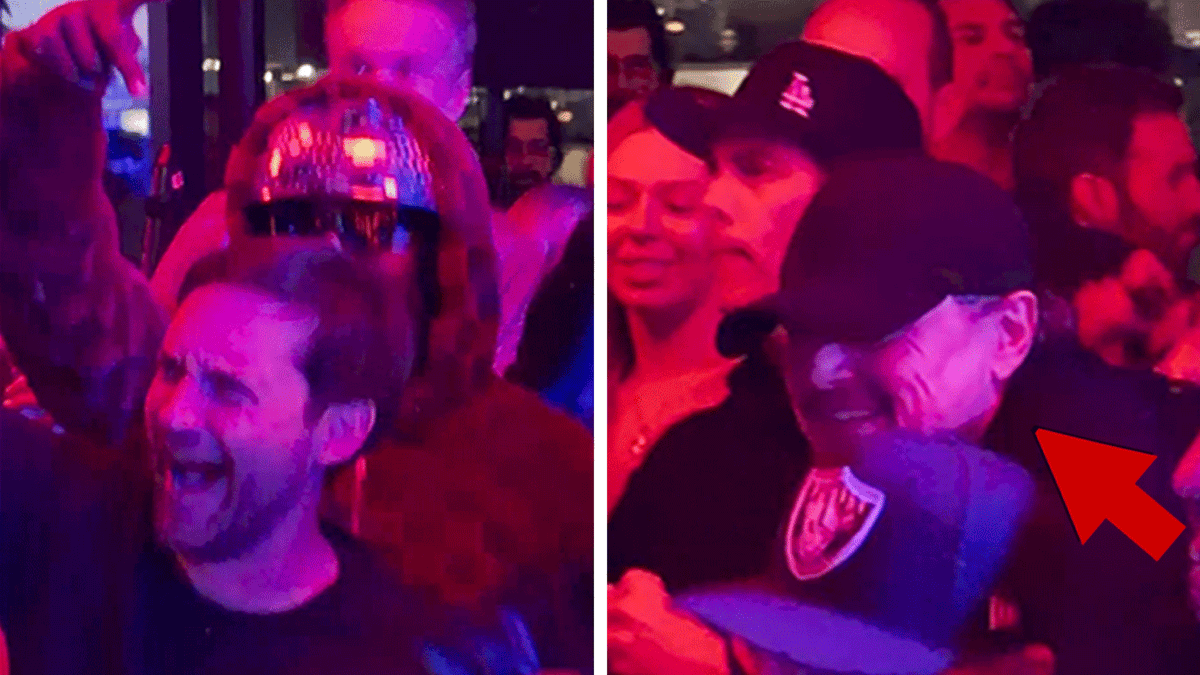 Leonardo DiCaprio &amp; Tobey Maguire Dance to Ice Cube at Super Bowl Party tmz.me/QCPsmdZ