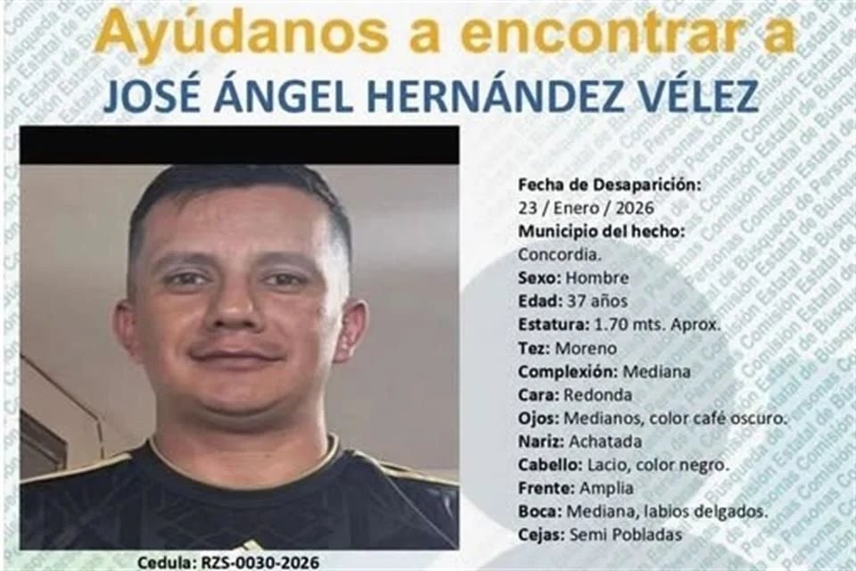 Identifican el cuerpo de José Ángel Hernández Vélez, minero zacatecano secuestrado en Sinaloa

Tenía 37 años y fue plagiado el 23 de enero junto a otros trabajadores de una minera canadiense

La FGR confirmó el hallazgo en Concordia