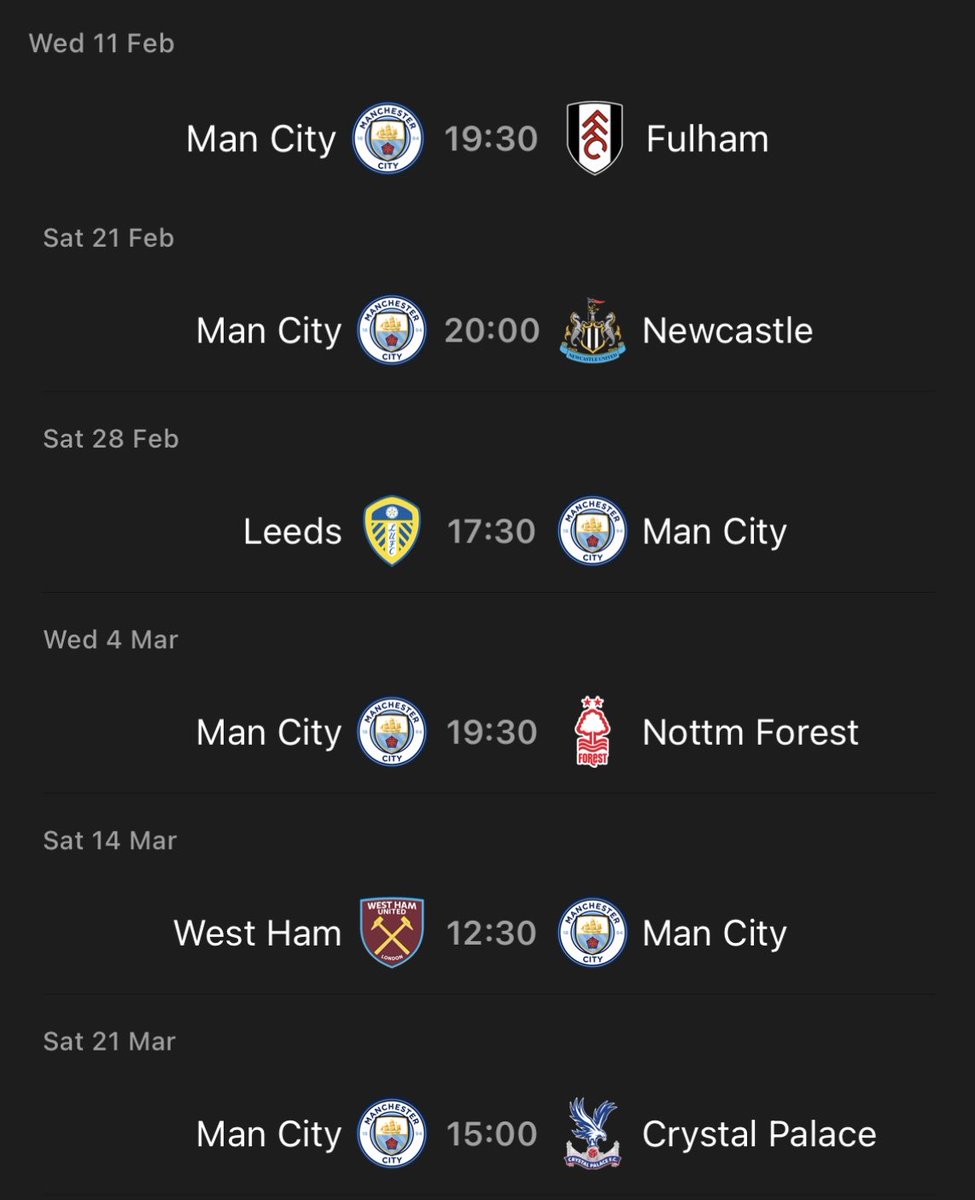 future4_1's tweet photo. just look at our run. Arsenal are in big big trouble😂😂 please can they survive this ??? #เลือกตั้ง2569 #Arsenal  #WelBeast #cagiago_ #propsMCFC https://t.co/fRWhsyDINM