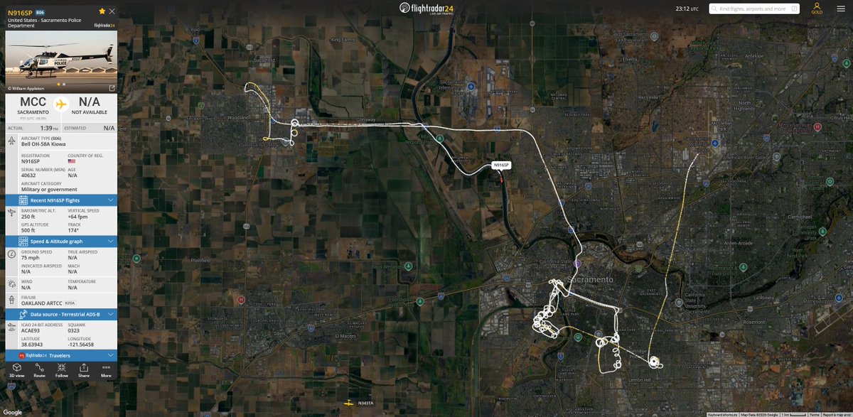 norcalwx's tweet photo. A long-duration pursuit by West Sacramento PD/Yolo sheriff assisted by Sac PD's heli is returning back into the greater Sacramento area after venturing as far out as Woodland. https://t.co/C10Aazttyf