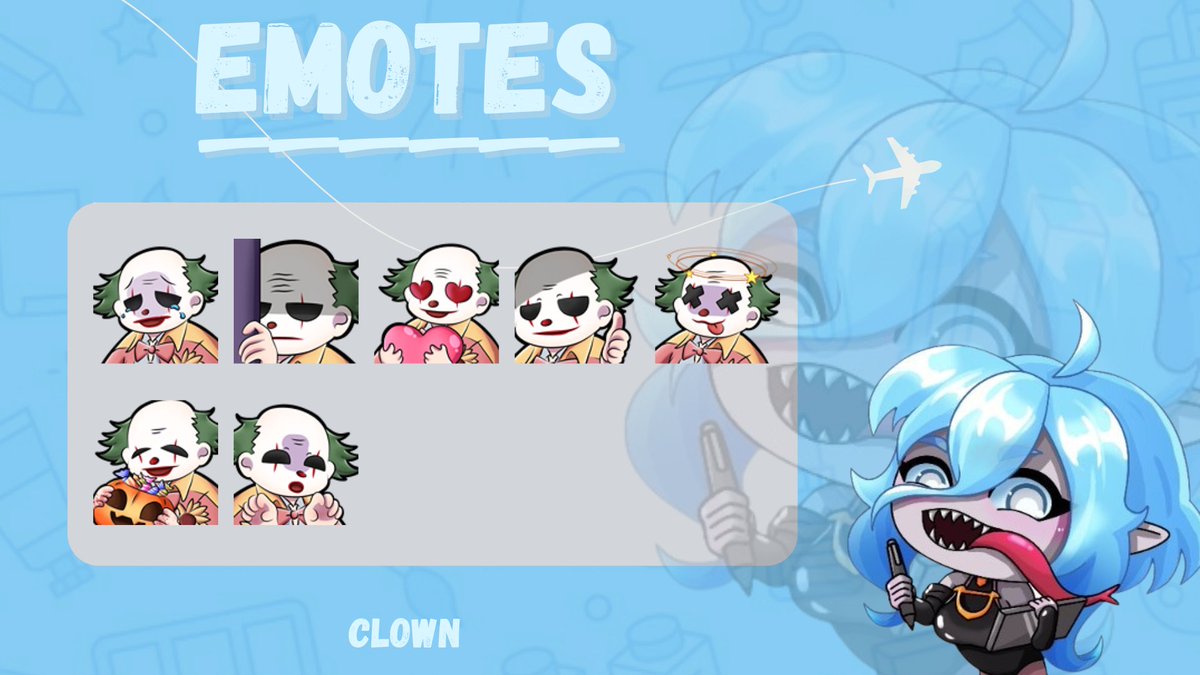 When words aren’t enough let the clowns do the talking ^^ Another pack live! Etsy link: 👇
etsy.com/listing/180754…

#Clown #EmoteLab #Chibi #ArtistOnX #ArtOfTheDay #Vtuber #pngtuber #twitch #twitchaffiliate #VTuberAssets #Melkonart #melemotes