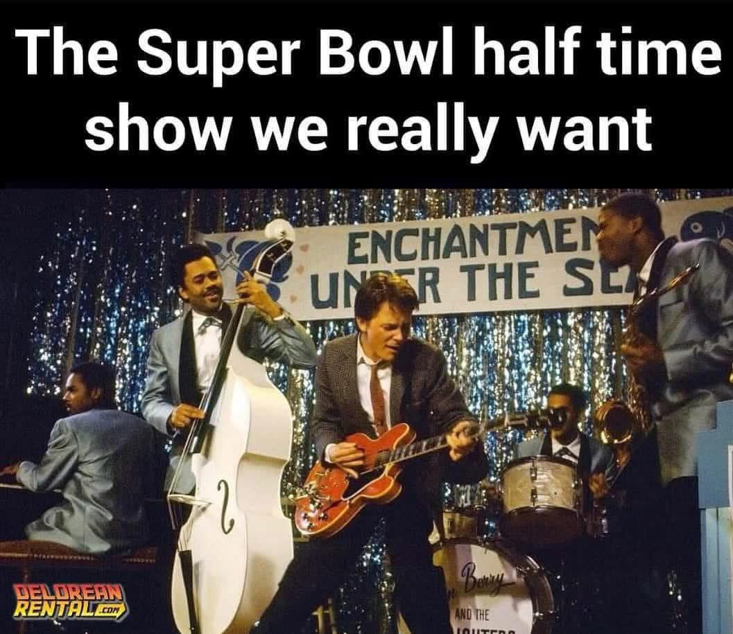 deloreanrental's tweet photo. This would be the perfect Super Bowl halftime performer 🎸
#superbowl #halftimeshow #martymcfly #sbhalftimeshow #superbowlhalftimeshow #backtothefuture https://t.co/Y2t5OBKunp