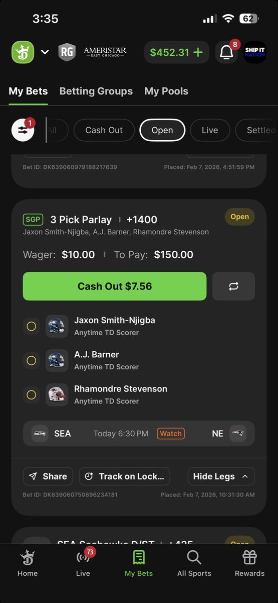 cmack13912's tweet photo. @DKSportsbook https://t.co/DgBNxdbDGQ