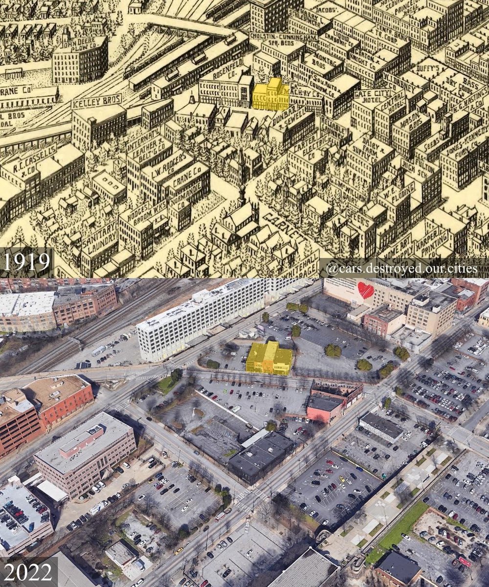 Downtown Atlanta: 1919 versus 2022. Ouch!