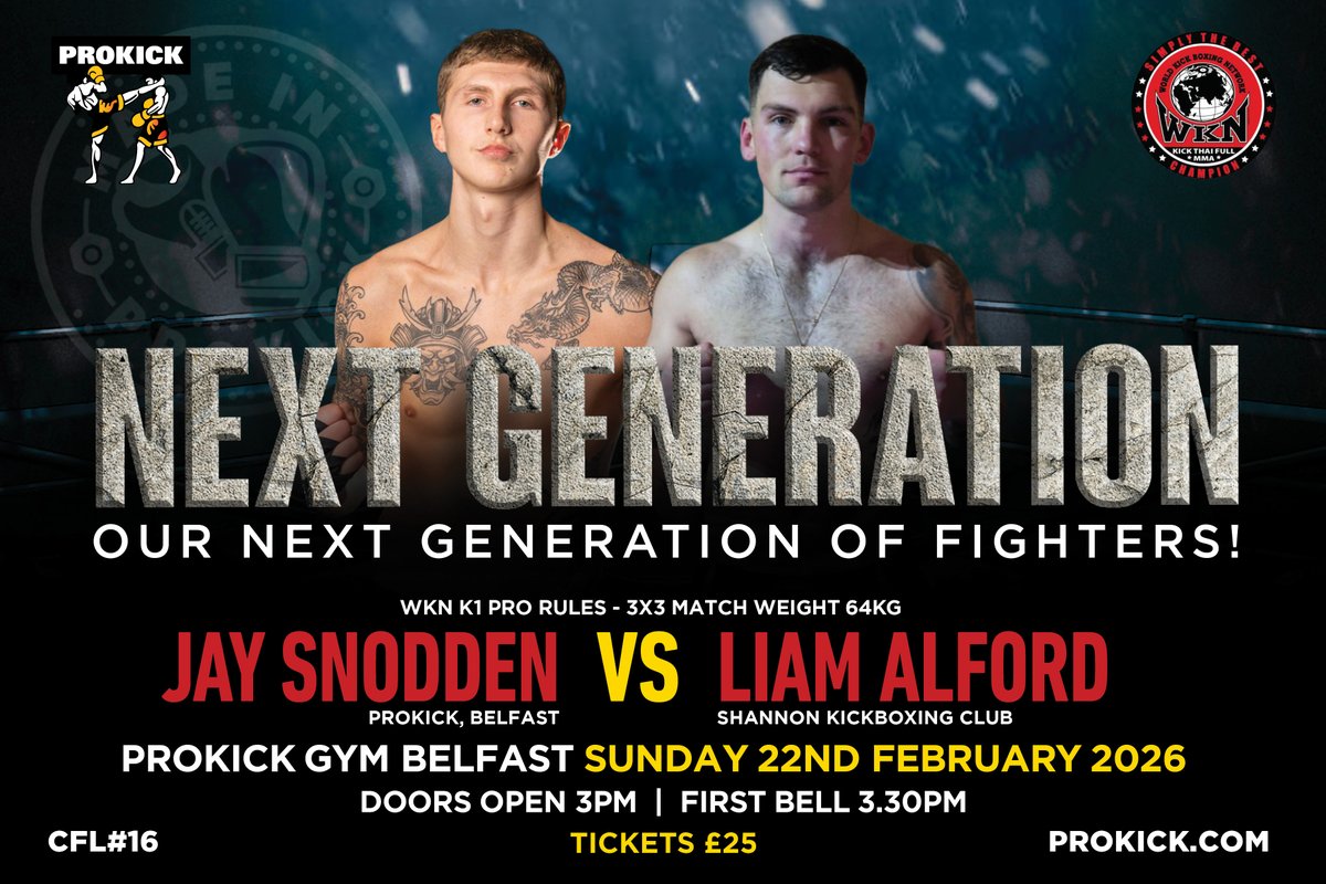 In just two weeks, 15 ProKickers will step into the ring for an International K1 Kickboxing event in Belfast.
prokick.com/event/champion…