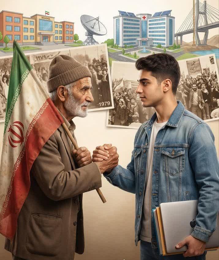نسل ها میگذرند، 
آنچه باقی میماند #ایران_مقتدر است و  آرمان‌های #انقلاب_مردم ✌️