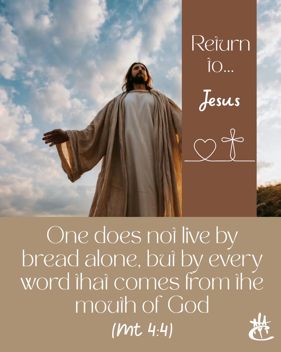 🇺🇸 “One does not live by bread alone, but by every word that comes from the mouth of God.”
Jesus reminds us that not everything that fills truly sustains. In Lent, returning to what is essential 🌾🔥🌱.
#Return #Consolation #ConsolationFamily #Lent