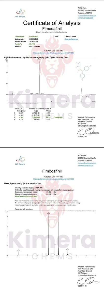 KimeraChems's tweet image. Flmodafinil is often discussed as a refined cousin of modafinil — longer-lasting, more consistent stimulation, and fewer peaks and crashes reported in research contexts. Ongoing interest surrounds wakefulness, focus, and cognitive endurance.
#Flmodafinil #Nootropics