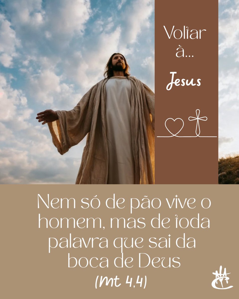 🇵🇹 « Nem só de pão vive o homem, mas de toda palavra que sai da boca de Deus ».
Jesus recorda-nos que nem tudo o que preenche sustenta a vida. Na Quaresma, voltar ao essencial 🌾🔥🌱.
#Voltar #Consolação #FamíliaConsolação #Quaresma