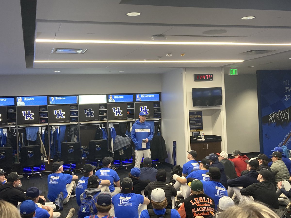 CaidenGoss's tweet photo. Had a great day at the @UKBaseball Pitching Camp! Meeting the UK players as soon as I walked into the facility set the bar high for the rest of the day. The warm-up instruction was top-tier, and the locker room is 10/10. Huge thanks to Coach Mingione, Coach Cousino, and the entire staff for hosting an awesome day in Lexington. @Coach_Mingione @str8ched