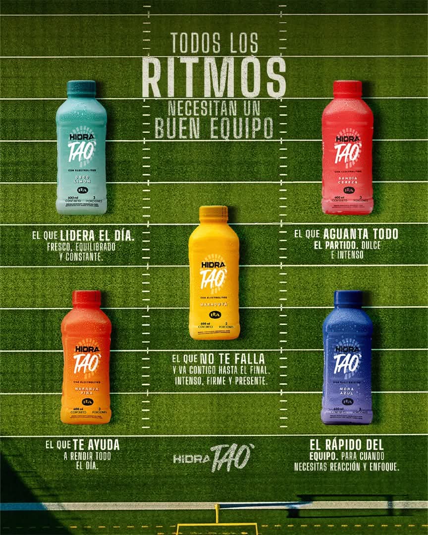 No importa si es día largo o tienes un partido intenso. Con el equipo correcto, todo fluye. Porque #HidraTAO 💦 sigue tu ritmo ⚡

 #RitmoHidraTAO #SuperBowl  🏈