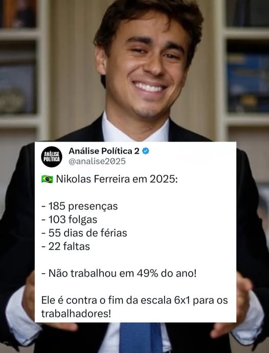 jose49729680's tweet photo. Não trabalhou metade do tempo em 1 ano,recebeu milhões em emendas,salário de R$ 46 mil,verba de gabinete de R$ 125 mil,cota parlamentar de R$ 30 mil,foi contra o gás para famílias pobres,a favor da PEC da bandidagem, a favor da PEC da dosimetria é contra o fim da escala 6x1 https://t.co/lxWWRI7GNq