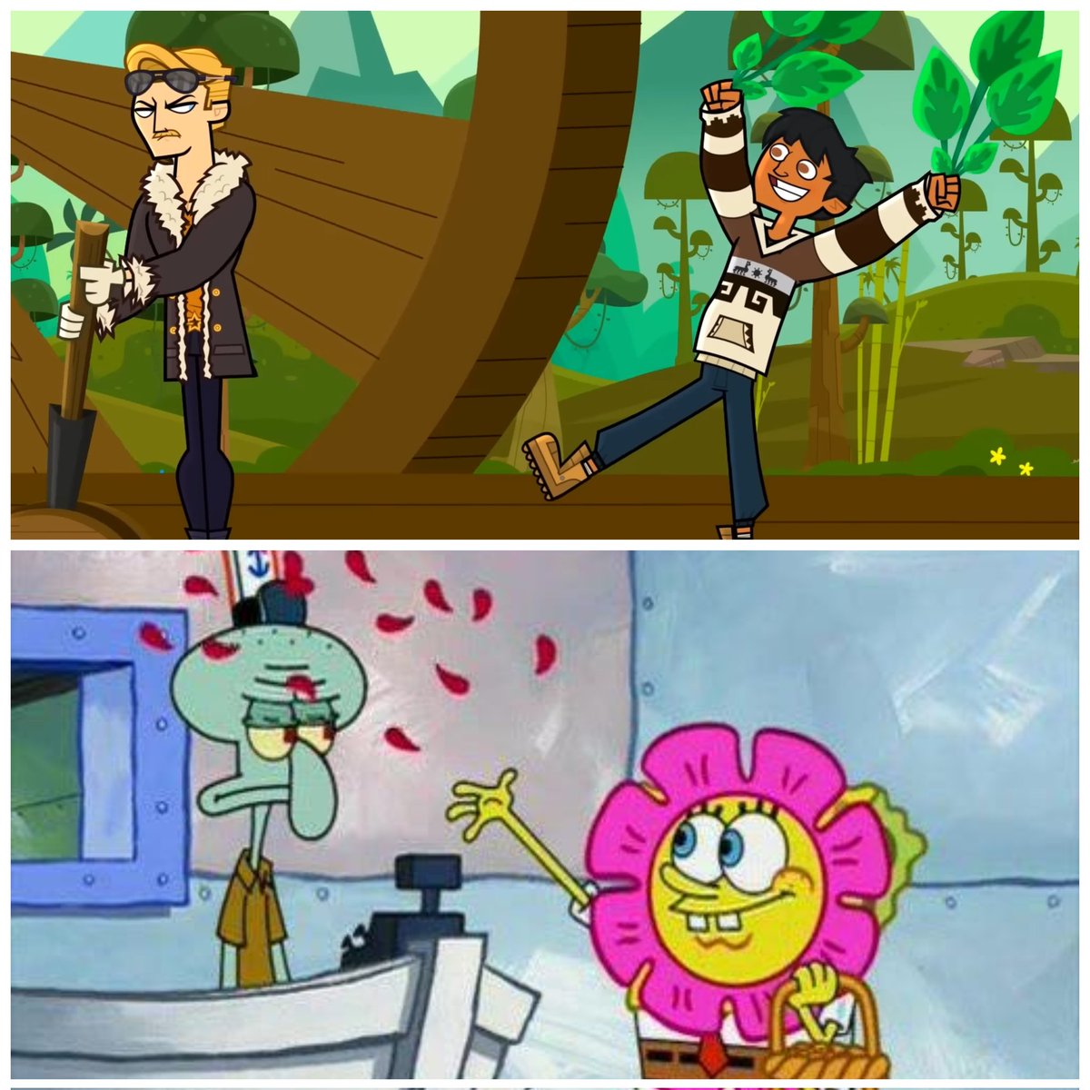 Por qué este frame me recordó tanto a Bob esponja y Calamardo? Jajajajaj

#disventurecamp5 
#campamentodesventura