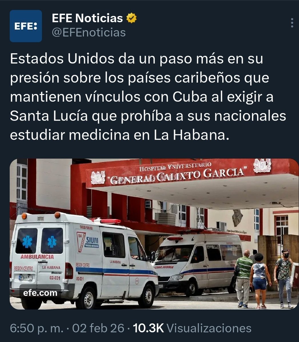 🇨🇺🥼 |  ¿PROHIBIDO ESTUDIAR MEDICINA EN CUBA?

Gracias a los esfuerzos de la Revolución, miles de jóvenes de países del Caribe se han formado en estudios de Medicina en CUBA.

De no ser por la oportunidad que les brinda la isla, muchos de estos estudiantes jamás habrían podido