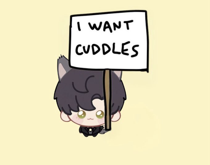 he wants cuddles will u give him
cuddles