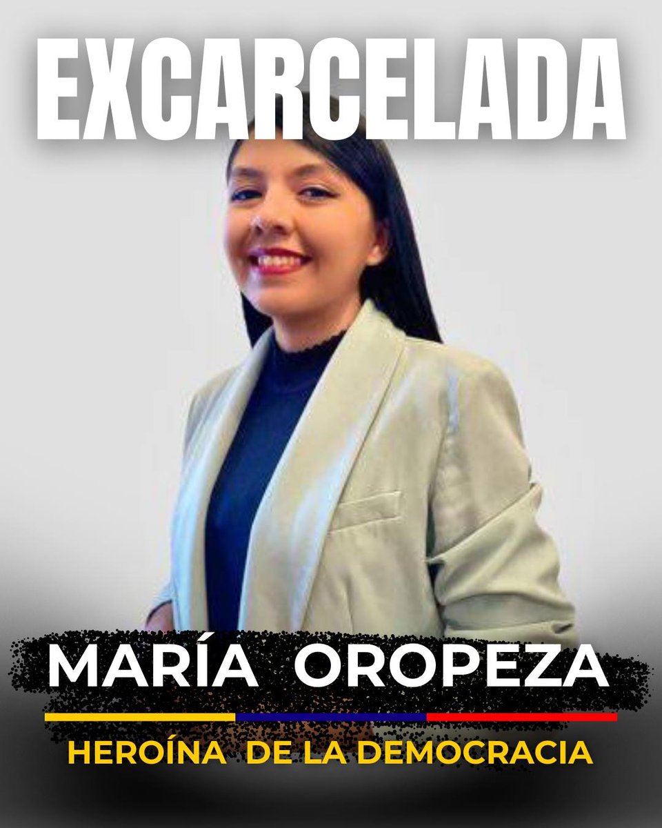 Hoy celebramos con profundo alivio la excarcelación de nuestros valientes compañeros:

Perkins Rocha (<a href="/PerkinsRocha/">Perkins Rocha</a>)
Dignora Hernández (<a href="/DignoraHernandz/">Dignora Hernández C.</a>)
María Oropeza (<a href="/mariaoropeza94/">María Oropeza</a>)
Luis Tarbay (<a href="/LuisTarbay/">Luis Tarbay</a>)
Cathy Ramos

Héroes que, con integridad y compromiso, han demostrado