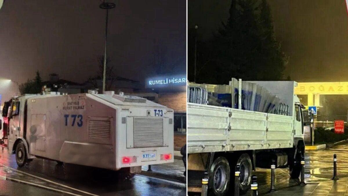 ilericigenclik's tweet photo. Boğaziçi Üniversitesi'nde öğrenciler, bazı kulüp odalarının  Hisar Kampüsü'ne taşınmasına karşı tepkilerini büyütürken, kayyum rektör, polis eşliğinde, gece yarısı operasyonuyla, kulüp odalarına el koydu. Öğrenciler bu hukuksuzluğun yanısıra kulüplere ait bazı önemli eşyaların da zorla taşınma sırasında zarar gördüğünü belirtti. Güney Kampüsün kapıları kilitlenirken, öğrencilerin talepleri toma ile bastırılmaya çalışıldı.

Kayyumun bu hukuksuzluğunu kabul etmiyoruz!
Üniversiteler baskının ve karanlığın değil, özgür düşüncenin mekânları olana dek mücadele edeceğiz.
Boğaziçi Öğrencileri ile dayanışmamızı iletiyoruz!
#boğaziçiüniversitesi #odalarbizimdir