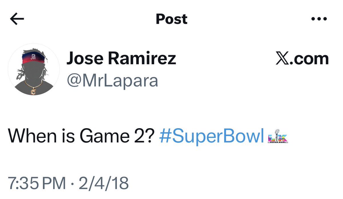 My only Super Bowl tweet will be to reshare the best Super Bowl tweet of all time.