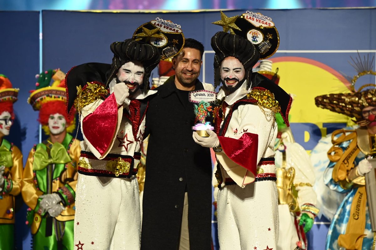 #Carnaval2026|| Los Legañosos revalida su posición y logra el 'Primer Premio de Interpretación' del Carnaval de «Las Vegas».
facebook.com/share/p/1KMCUx…
#FinalMurgasLPGC #CarnavalLPA2026 #LasPalmasdeGranCanaria #CanariasVive #CarnavalCanarias