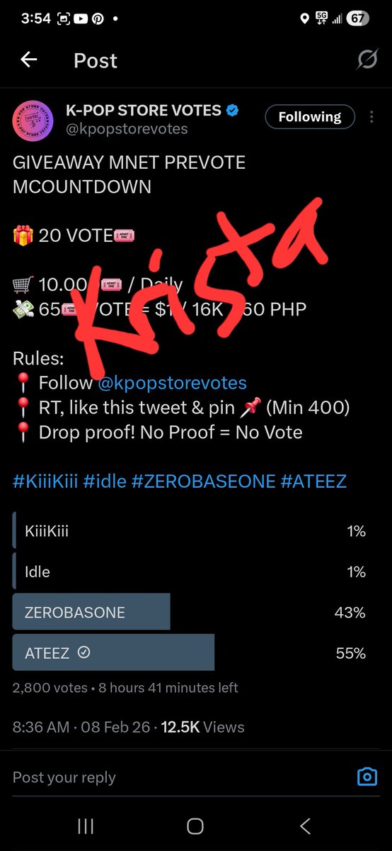 krista782's tweet photo. @kpopstorevotes #ATEEZ https://t.co/Yr7ob6XjfO