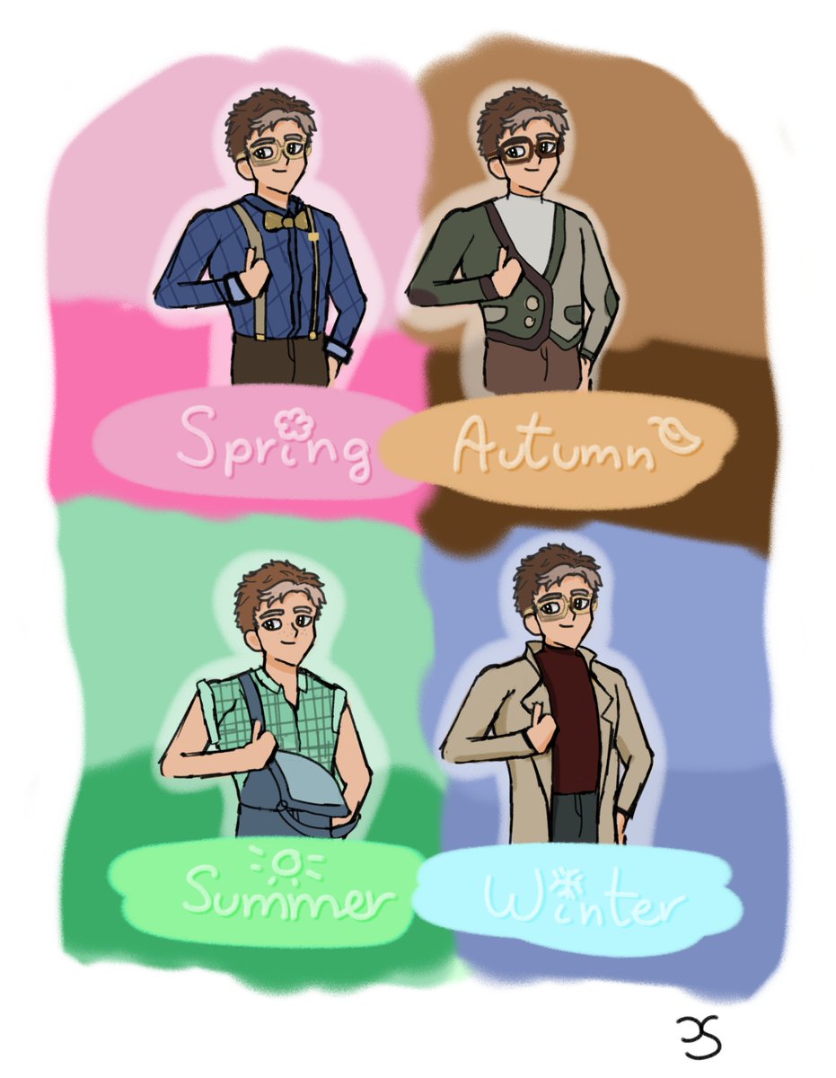 art_csx's tweet photo. 🌸☀️#FieldsofMistria 🍂❄️

Oc Design doodles https://t.co/o0GYAi3sjx