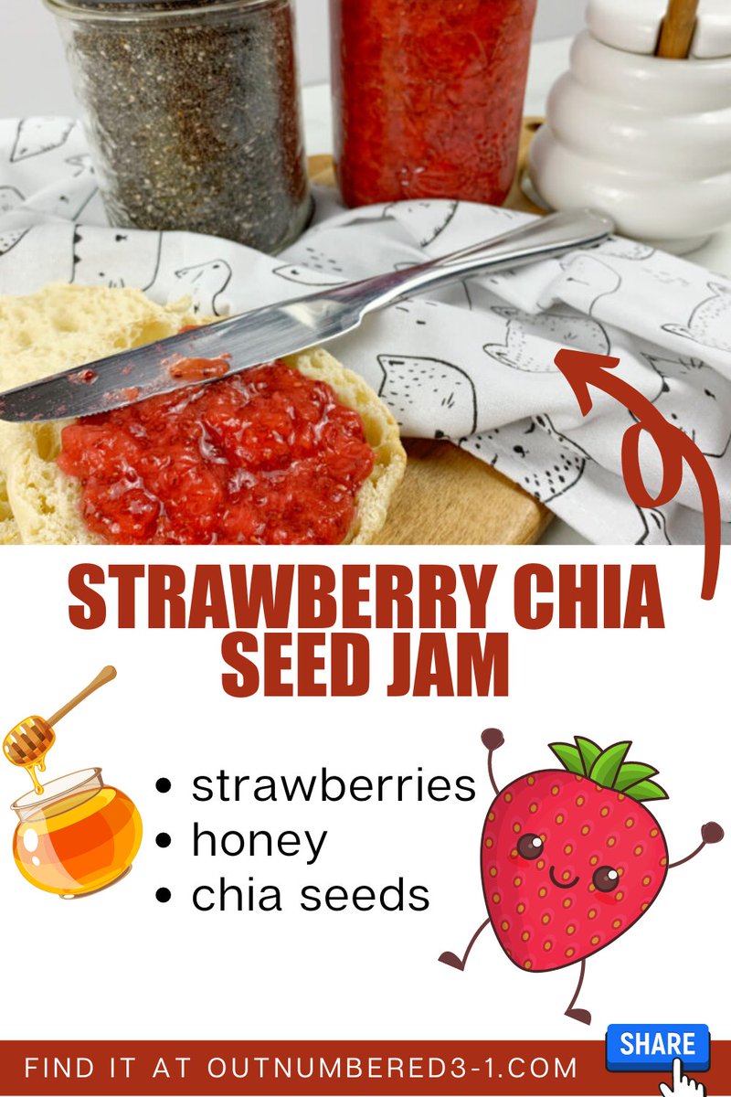 Strawberry Chia Seed Jam Recipe >> outnumbered3-1.com/2020/08/strawb…