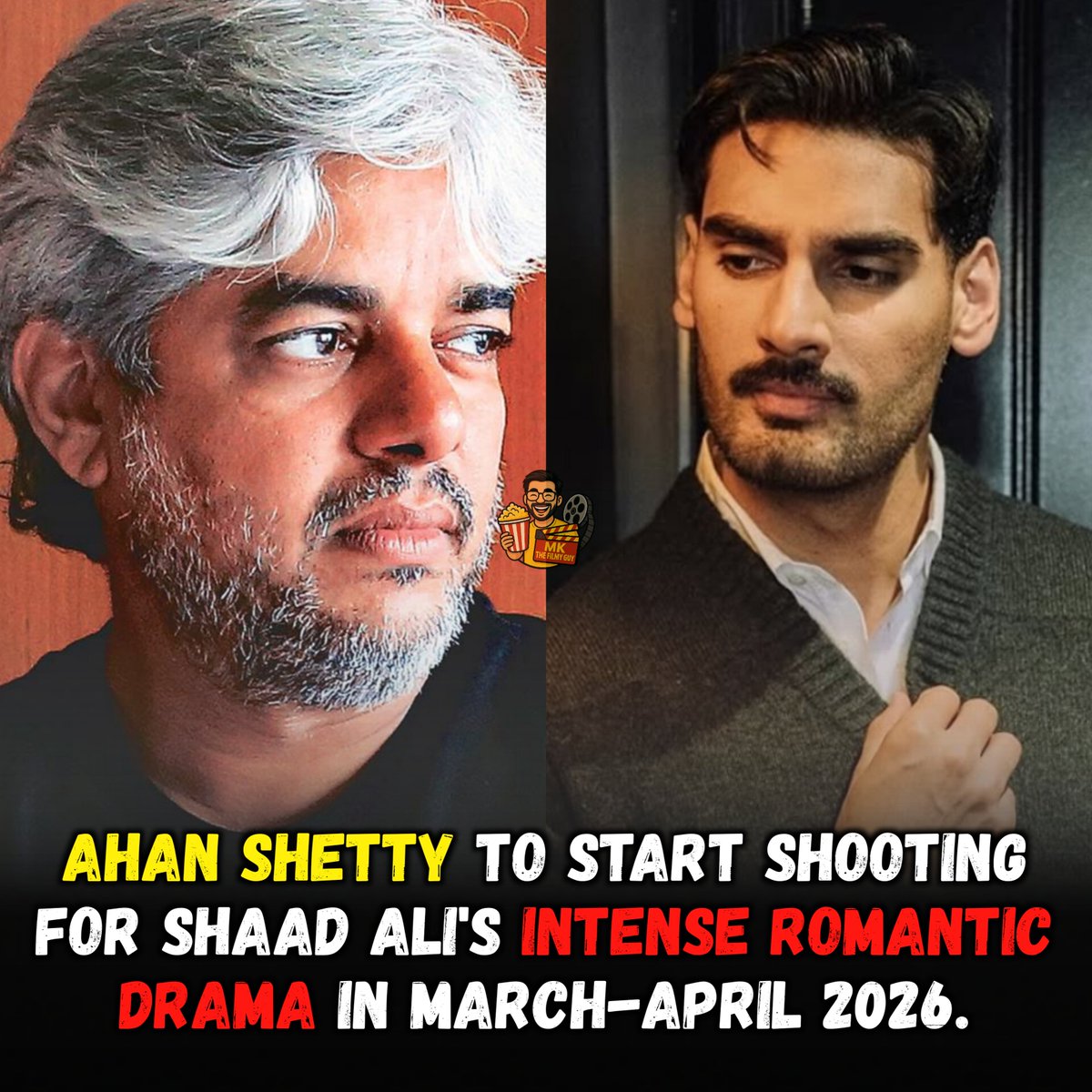 Ahan Shetty teams up with Shaad Ali for an intense romantic drama after Border 2 success! 

Shoot begins March-April. Ahan returns to the Tadap genre with this action-love story.

#ahanshetty #MKTheFilmyGuy