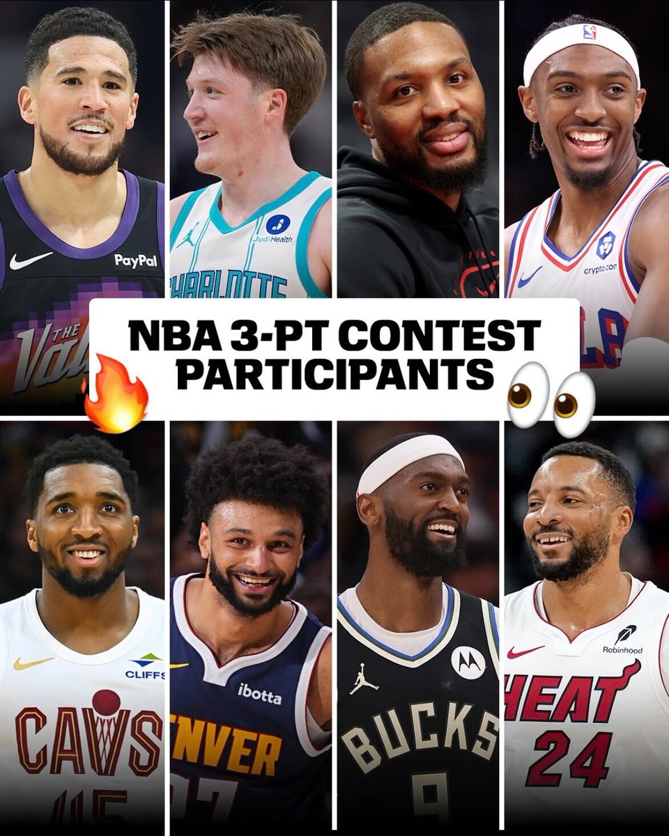 This year's 3-PT contest lineup is stacked 🤩 

Who you got winning it all? 🤔